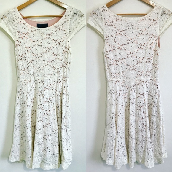 Anthro Maeve Floral Eyelet Lace Fit Flare Dress - Picture 6 of 16